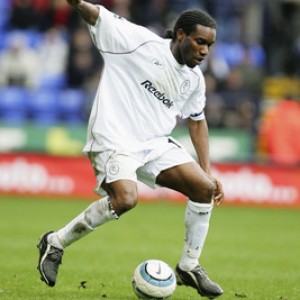 BOLTON, ENGLAND - APRIL 9: Jay Jay Okocha of Bolton Wanderers in action during the FA Barclays Premiership match between Bolton Wanderers and Fulham at The Reebok Stadium on April 9, 2005 in Bolton England. (Photo by Laurence Griffiths/Getty Images)